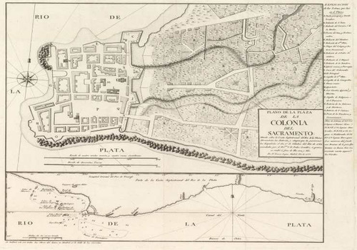 Lámina 45x30 Cm. - Mapa De Colonia Del Sacramento En 1777