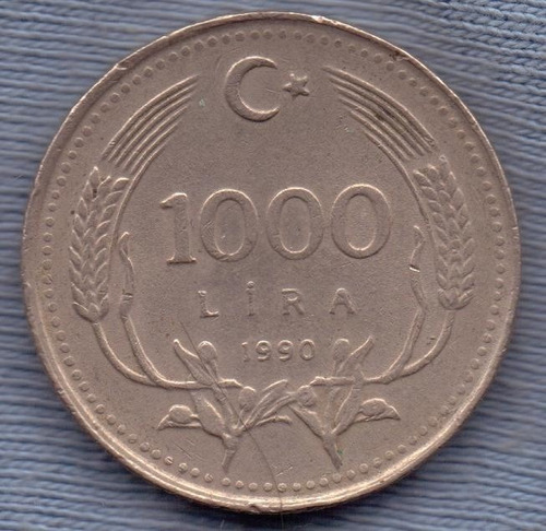 Turquia 1000 Lira 1990 * Presidente Ataturk *