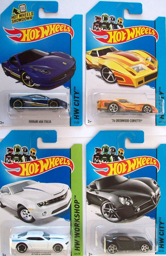 Pack Hot Wheels Corvette - Ferrari - Camaro - Alfa Rome