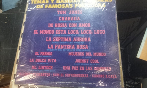 Disco Vinilo Temas Bandas Sonoras Famosa Pelicula ¬ La Plata