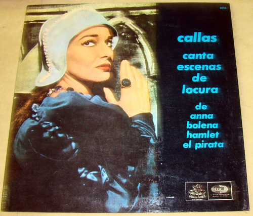 Maria Callas Canta Escenas De Locura Lp Argentino Promo