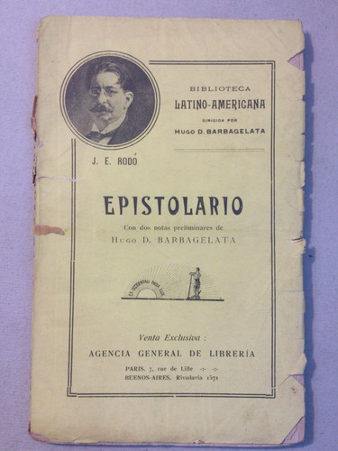 José Enrique Rodó. Epistolario. 1921