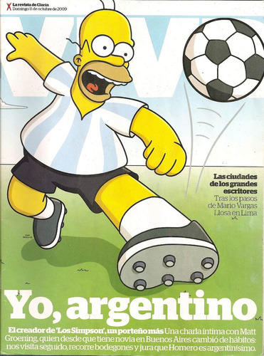 Revista Viva Tapa Simpson Argentina - Clarin