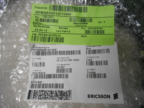 Ericsson Rpm 253  253 3512/100 M    Nuevo