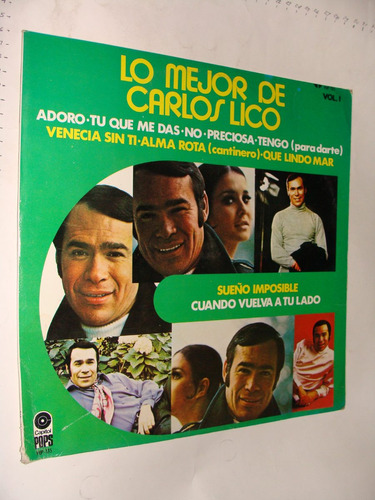 Disco Acetato Lo Mejor De Carlos Lico