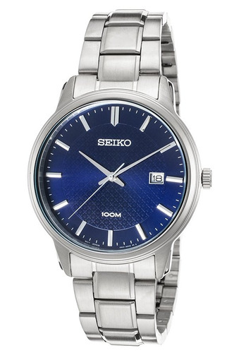 Reloj Seiko Sur193p1 Es  Neo Classic Stainless Steel Navy