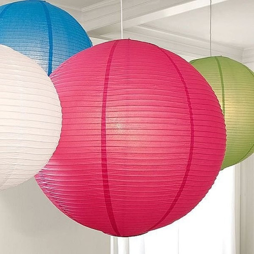 Lampara De Papel De Arroz China Blanca 20 Cm Colgante