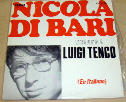 Nicola Di Bari Interpreta A Luigi Tenco En Italiano Lp Arg