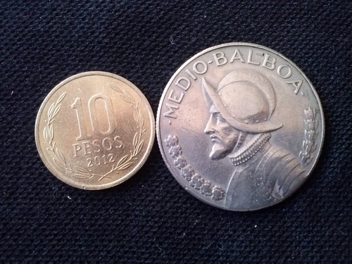 Moneda Panamá Medio Balboa Níquel 1973