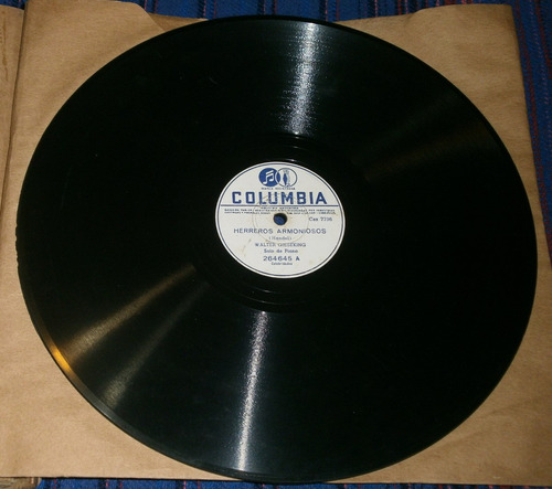 Disco Pasta Antiguo 78 Rpm Walter Gieseking, Piano, No Envío