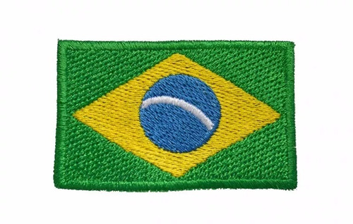 Patch Bordado Da Bandeira Do Brasil 5,5x3cm Ótima Qualidade