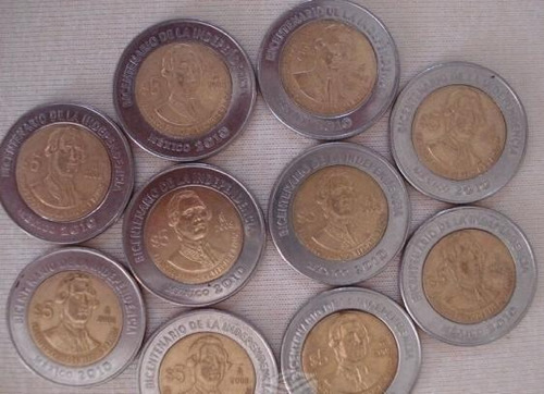 Moneda 5 Pesos Primo Sin Puntos  Envio Gratis Correo Certif.