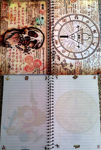 Libreta Gravity Falls Mistery Hack Hoja Detallada Cuaderno 1