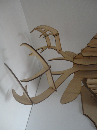 Imagen 5 de 5 de Trofeo Cabeza De Venado Version 2 Mdf Rompecabezas 3d