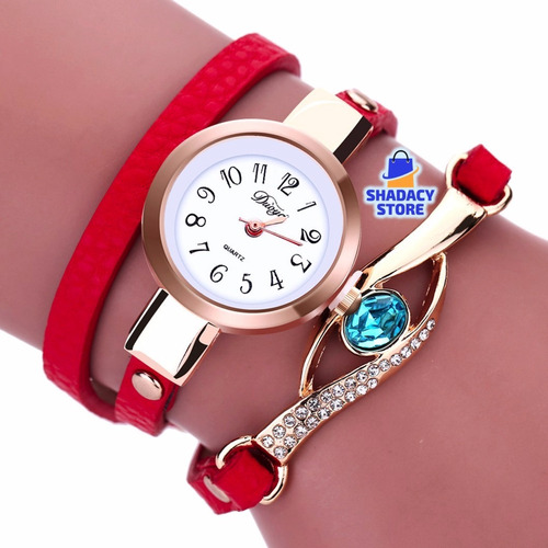 Relojes Mujer Pulsera Brazalete Cuero Joya Colores