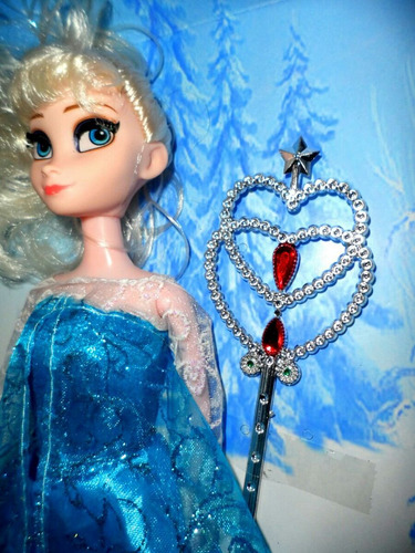 Oferta Muñeca Elsa Frozen Con Varita