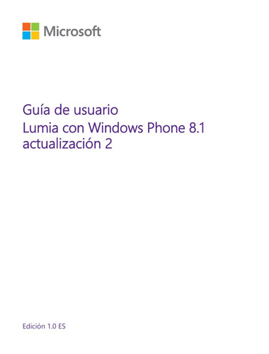 Manual De Usuario De Microsoft Nokia Lumia 640 Lte