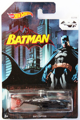 Batcopter 75 Aniversario Batman Hot Wheels 1/64