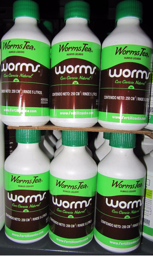 Worms 250cc Fertilizante Orgánico Humus 100% Raíz Foliar!