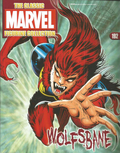 Apenas A Revista Em Inglês Wolfsbane - The Classic Marvel Figurine Collection - Não Vai Com A Miniatura - Capa Mole - Bonellihq Cx112 I19