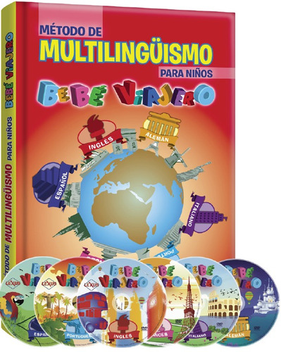 Metodo De Multilinguismo Para Niños Bebe Viajero + 6 Dvds