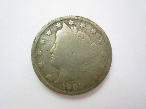 Eua Moeda 5 Cents 1908