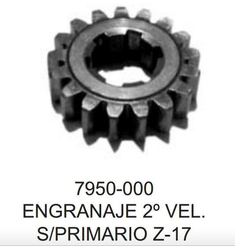 Engranaje Caja Bajaj 135 Rouser Z17 2da. Eje Primario Creus