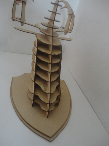 Imagen 3 de 5 de Trofeo Cabeza De Venado Version 2 Mdf Rompecabezas 3d