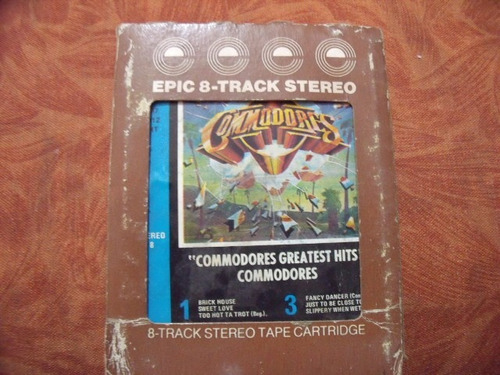 Commodores Greatest Hits Cartucho 8 Track