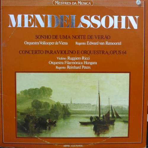 Lp - Mendelssohn - Sonho De Uma Noite De Verão    Vinil Raro