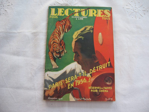 Antigua Revista  Lectures Pour Tous - 1933