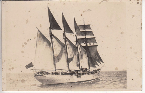 Antigua Postal Con Barco