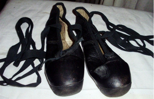 Antiguas Zapatillas Baile  Ballet Clasico  Nº35 Cuero Colecc