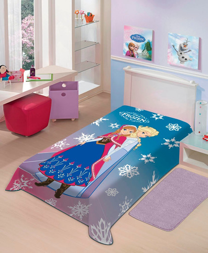 Cobertor Raschel Infantil Solteiro Disney Frozen - Jolitex