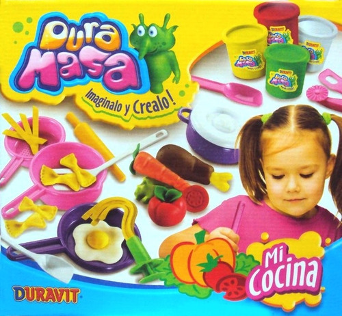 Imagen 3 de 6 de Juego De Masa Duravit Mi Cocina 716 Con Ollas Utensilios Etc