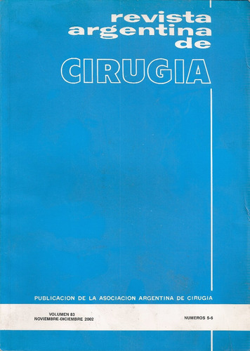 Revista Argentina De Cirugia Nº 5 Y 6