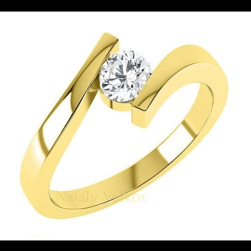 Anillo De Compromiso Mod. Valérie En Oro Amarillo De 14k