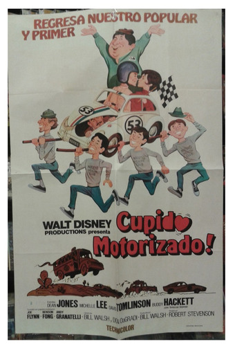 Cartel Póster Cine Original  Cupido Motorizado Walt Disney