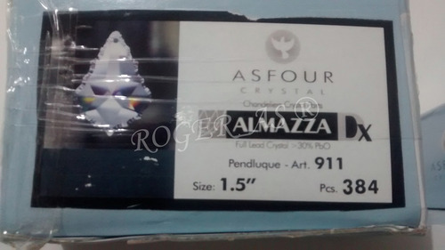 Imagem 6 de 6 de 10 Cristais Asfour Placa Bacalhau 3,8 Cm Para Lustres