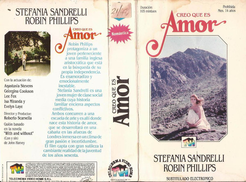 Creo Que Es Amor Vhs Stefania Sandrelli Robin Phillips 1970