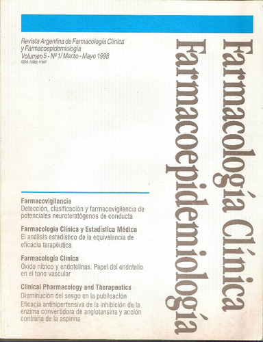 Revista Argentina Farmacologia Volumen 5 Nº 1