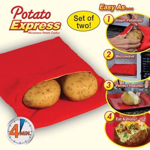 Bolsa Eco-amigable Para Cocinar Papas En 4 Minutos.