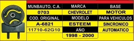 Base De Motor Trasera Chevrolet Esteem