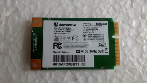 Mini Pci Wireless LG R40 R405  Acer Aspire 5315  Ar5bxb63