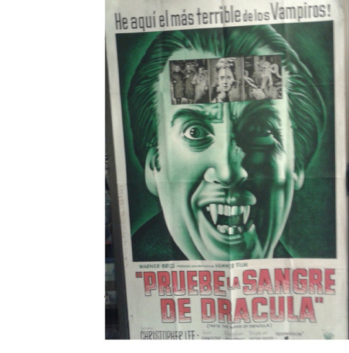 Cartel Póster Cine Original  Pruebe La Sangre De Dracula