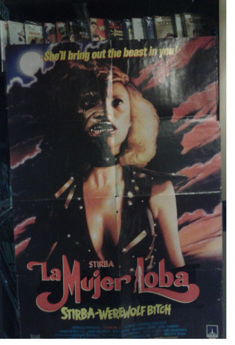 Cartel Póster Cine Original La Mujer Lobo