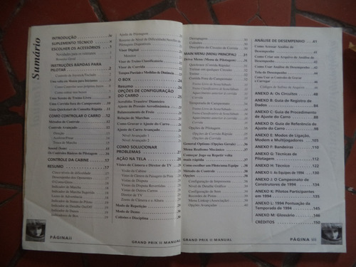 Grand Prix 2 = Manual Do Jogo Em Portugues = Ms Dos E Win 95