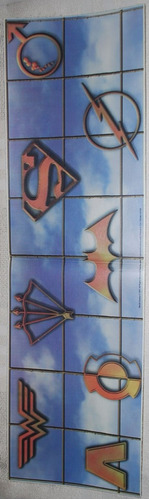 Liga Da Justiça Faixa Adesiva 43x13cm 1997 Batman Superman