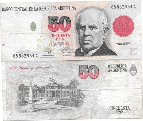 Billete 50 Pesos Convertibles Primer Diseño A Muy Buena-