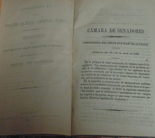 La Acusación De La Corte Suprema Ante El Senado Manuel Montt